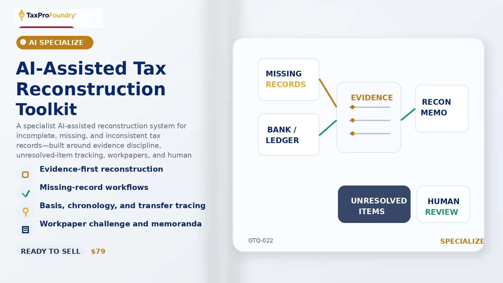 AI-Assisted Tax Reconstruction Toolkit