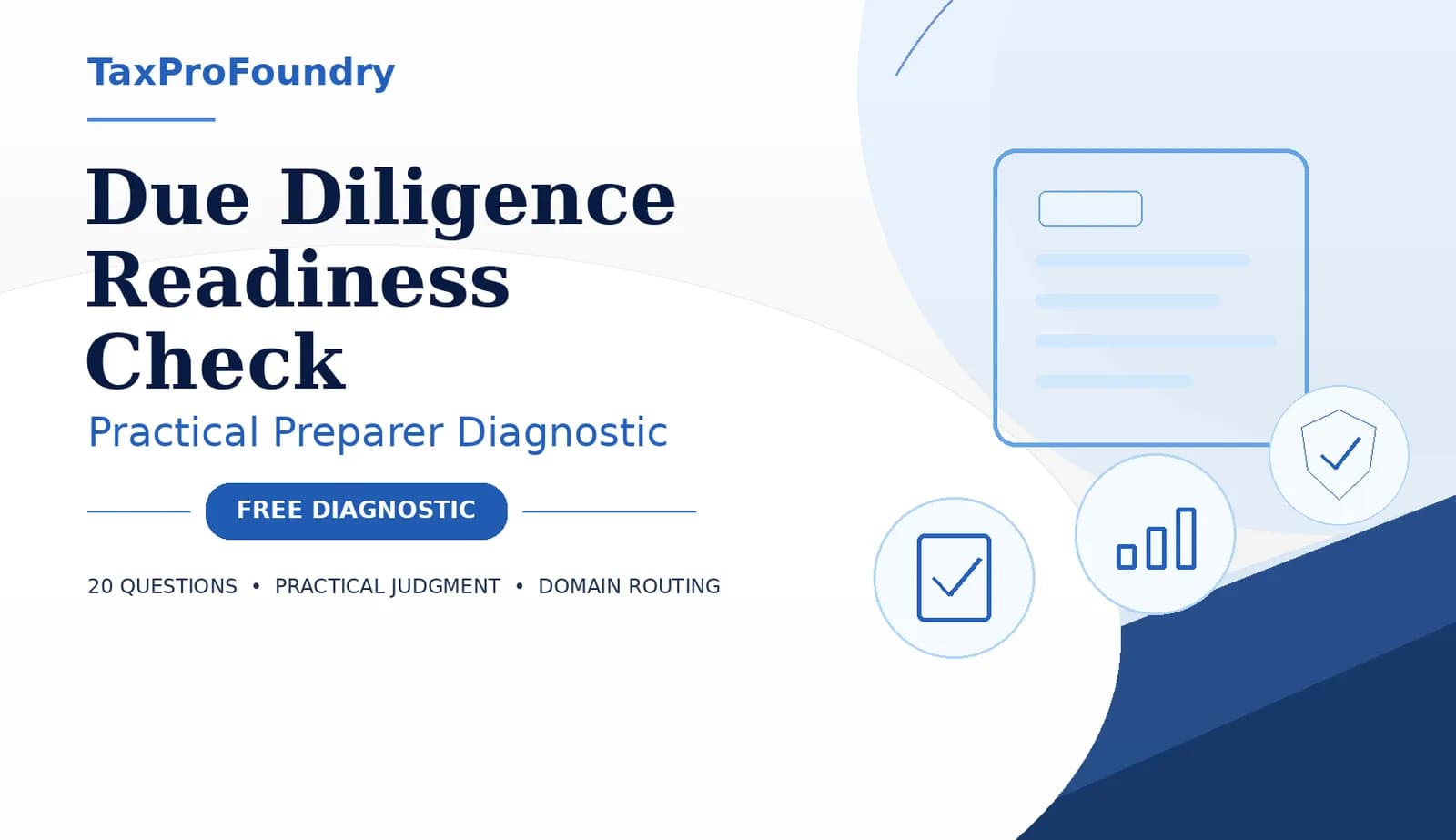 Due Diligence Readiness Check