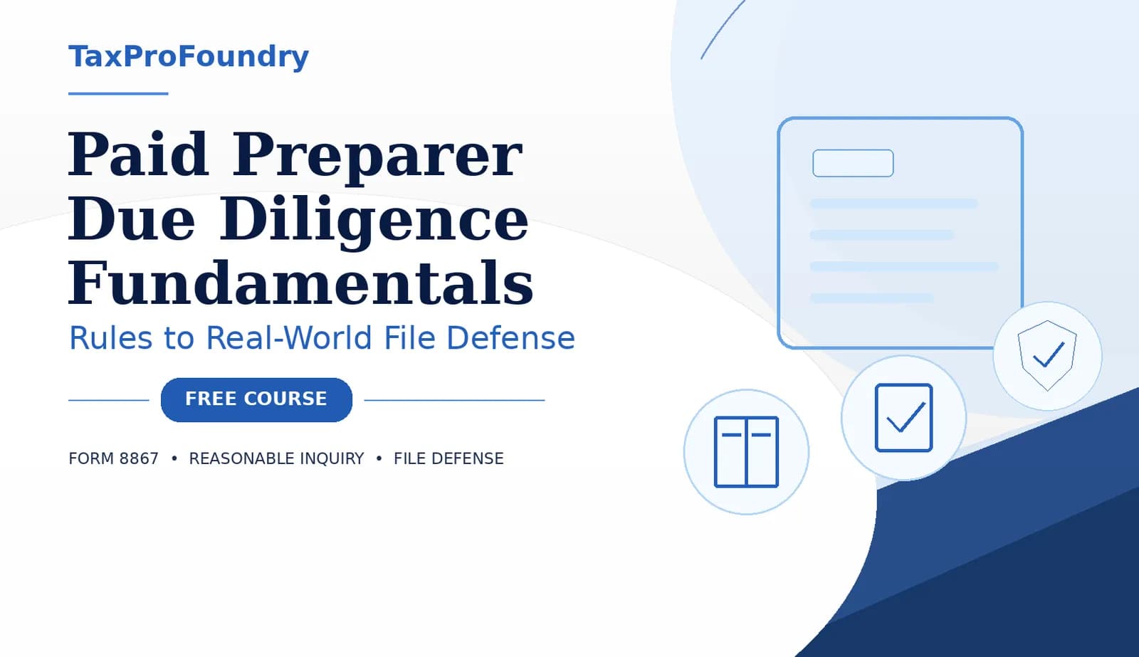 Paid Preparer Due Diligence Fundamentals