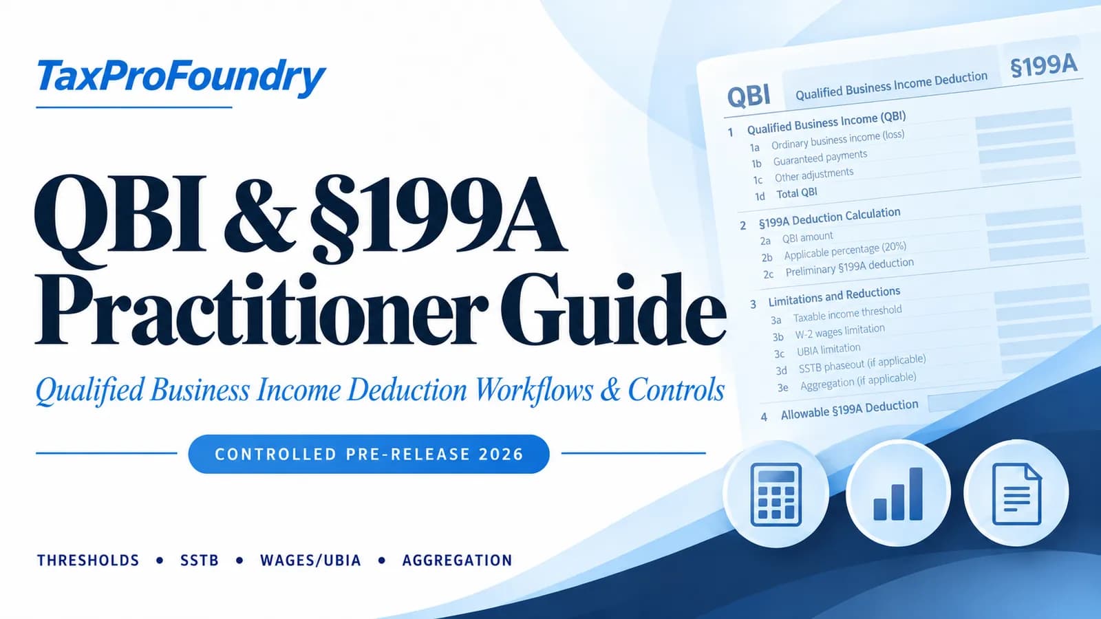 Qualified Business Income Deduction, §199A & Forms 8995/8995-A