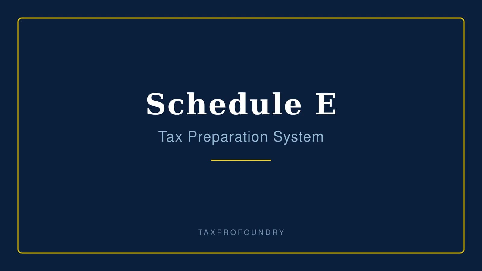 Schedule E Tax Preparation: A Professional Practitioner’s Guide