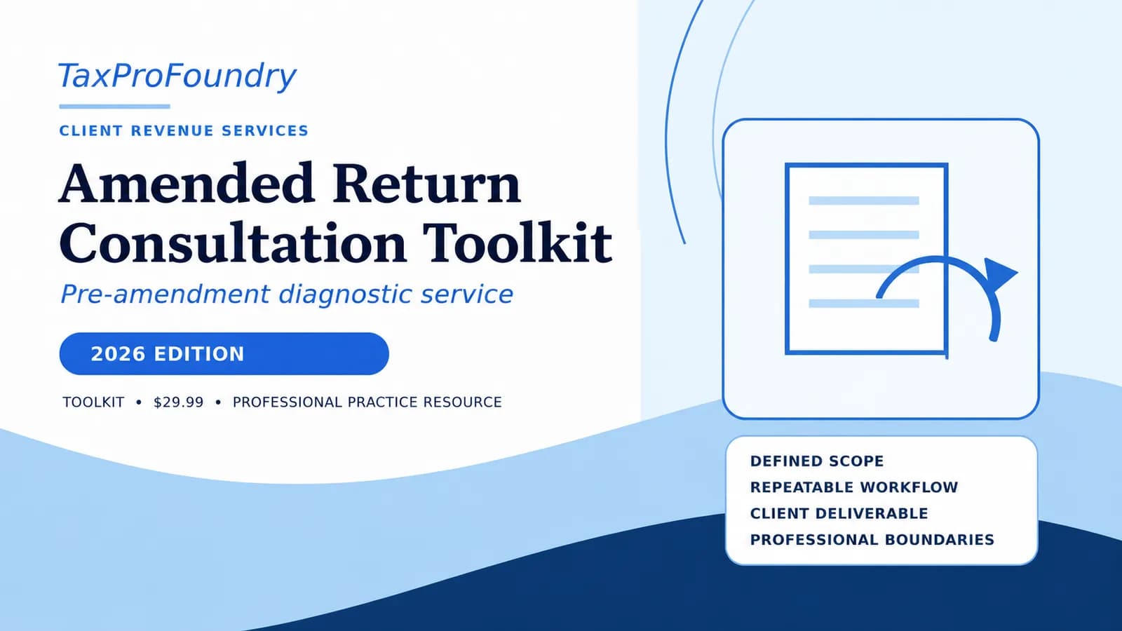 Amended Return Consultation Toolkit