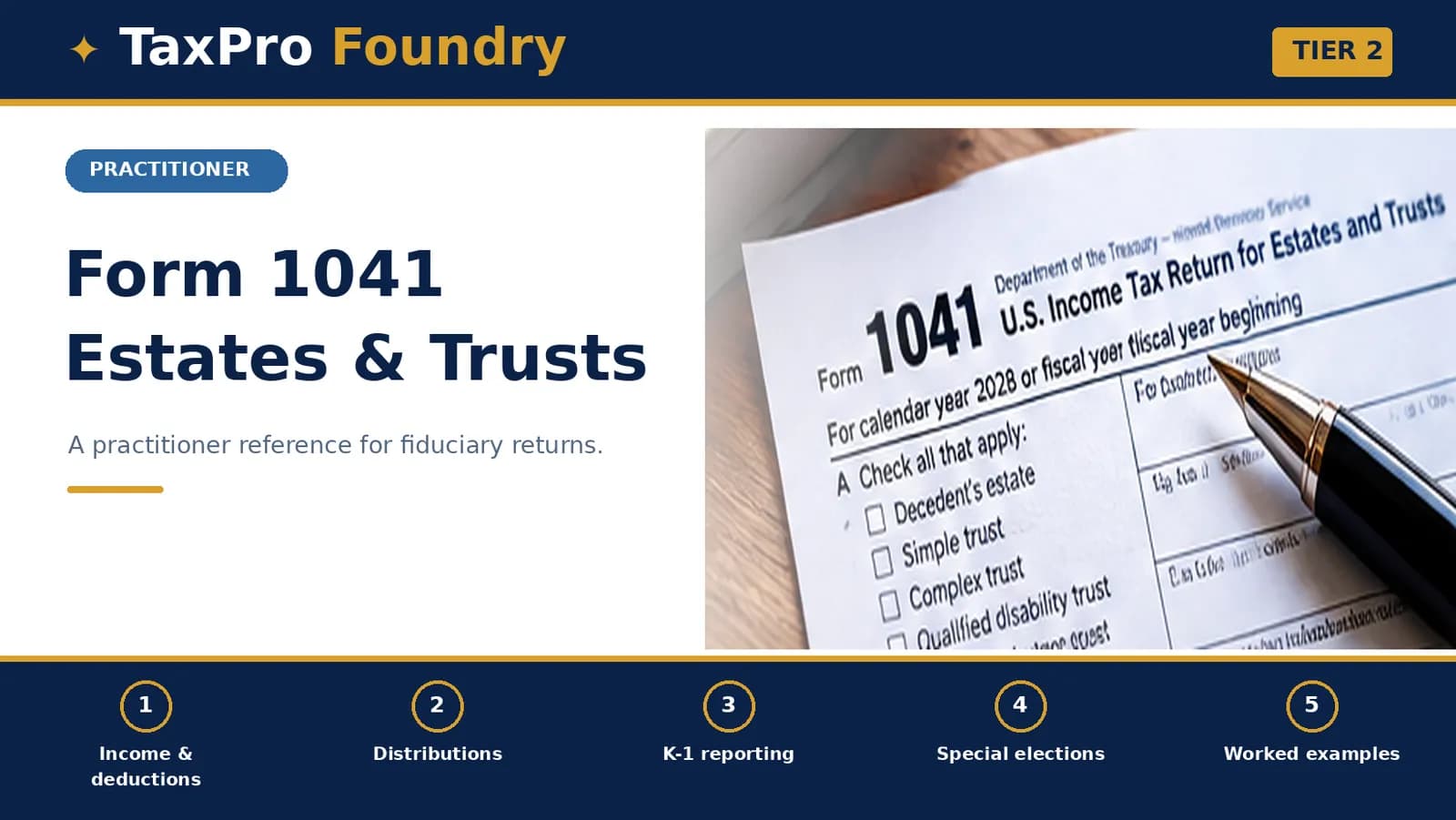 Form 1041 Estates & Trusts — Practitioner Guide